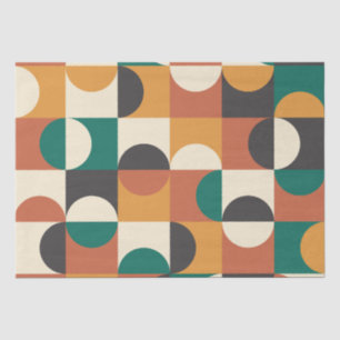 Papel De Seda Meio século Moderno Meio círculo verde e laranja