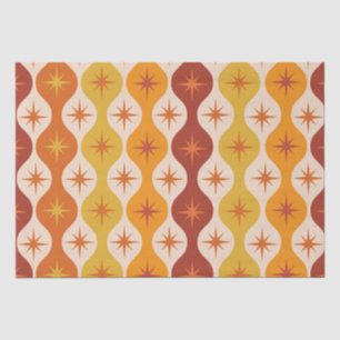 Papel De Seda Meio século Orange Mod Stars (Estrelas de Mod Lara