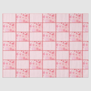 Papel De Seda Meio século Retro Mod Vintage Floral na Rosa claro