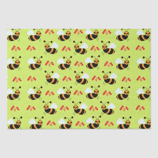Papel De Seda Mel Bees Abelha  (Frente )