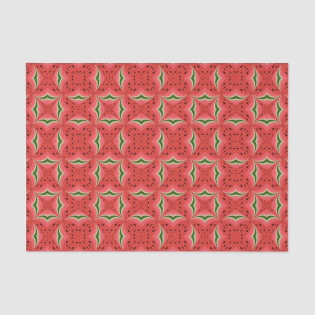 Papel De Seda Melancia Deliciosa E Suculenta Com Design De Semen (Frente )