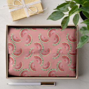 Papel De Seda Melancias Aniversário Rosa Bege Vermelho Verde