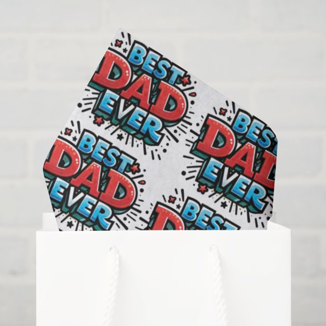 Papel De Seda Melhor Pai de Todos  (Sacola de presentes)