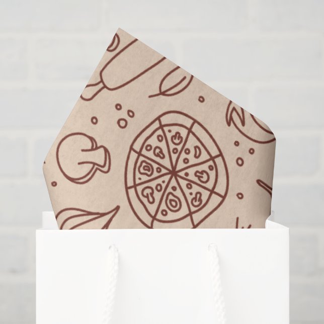 Papel De Seda Melhor Pizza Moderna da Cidade Profissional  (Sacola de presentes)