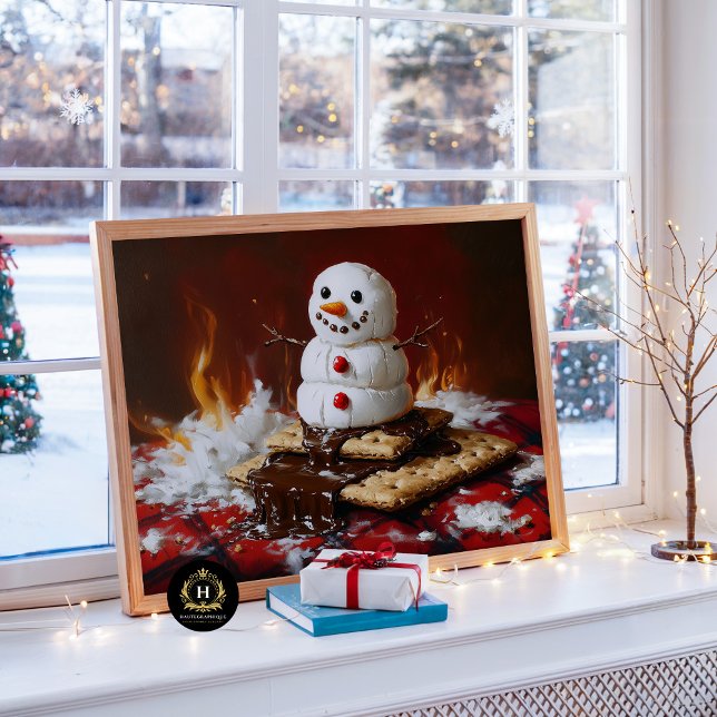 Papel De Seda Melting Snowman S'mores Natal Decoupage (Criador carregado)