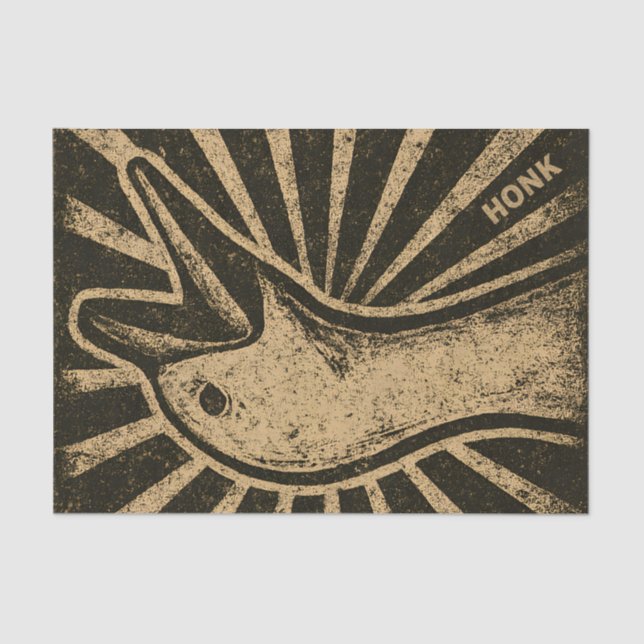 Papel De Seda Meme Galinha do Pato Engraçado Honk Goose (Frente )