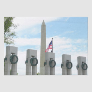 Papel De Seda Memorial do Washington Monument e da Segunda Guerr