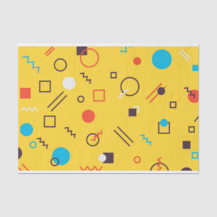 Papel De Seda Memphis geométrica urbana legal, única, moderna
