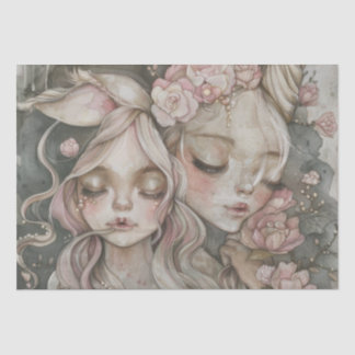 Papel De Seda menina aquarela