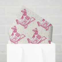 Menina Bebê Padrão de Cavalo Hobby Rosa Vintage