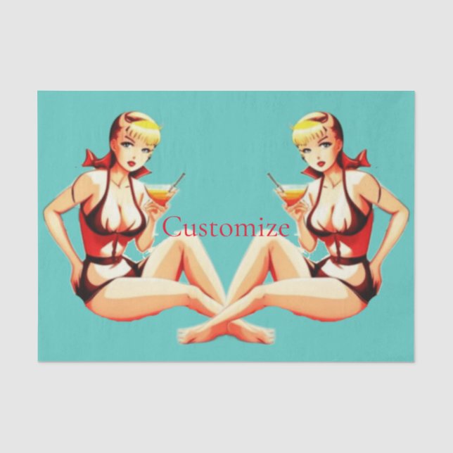 Papel De Seda Menina Bikini, Loura-branca, Thunder_Cove (Frente )