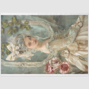 Papel De Seda Menina Camponesa Vintage, Era Maria Antonieta