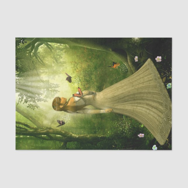 Papel De Seda Menina da floresta (Frente )