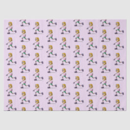 Papel De Seda Menina de Patins Rosa