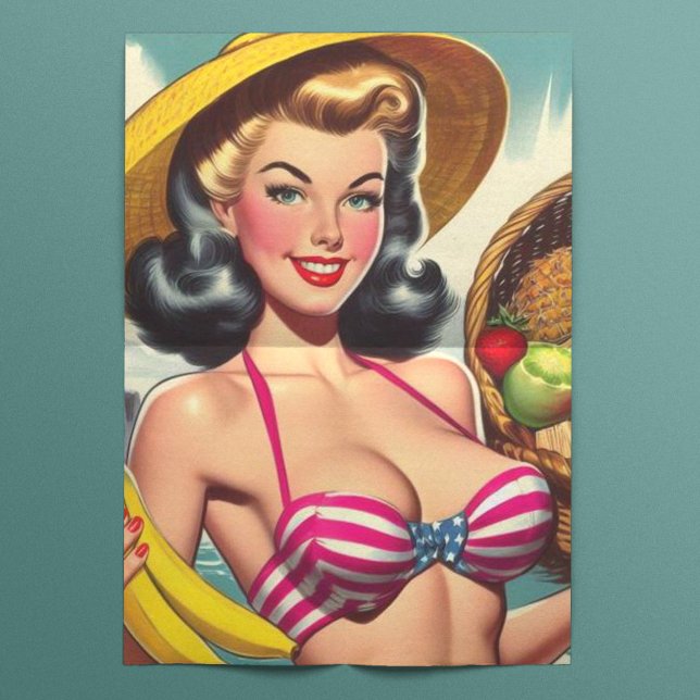 Papel De Seda Menina de Verão tropical (Criador carregado)