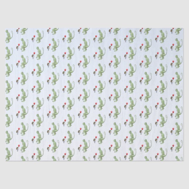Papel De Seda Menina do Balão e Duende Verde (Frente )