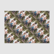 Menina Empurrando a pintura de Bouguereau Namorado