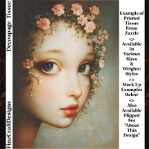 Menina Floral Close Up Vintage Decoupage Canvas FF