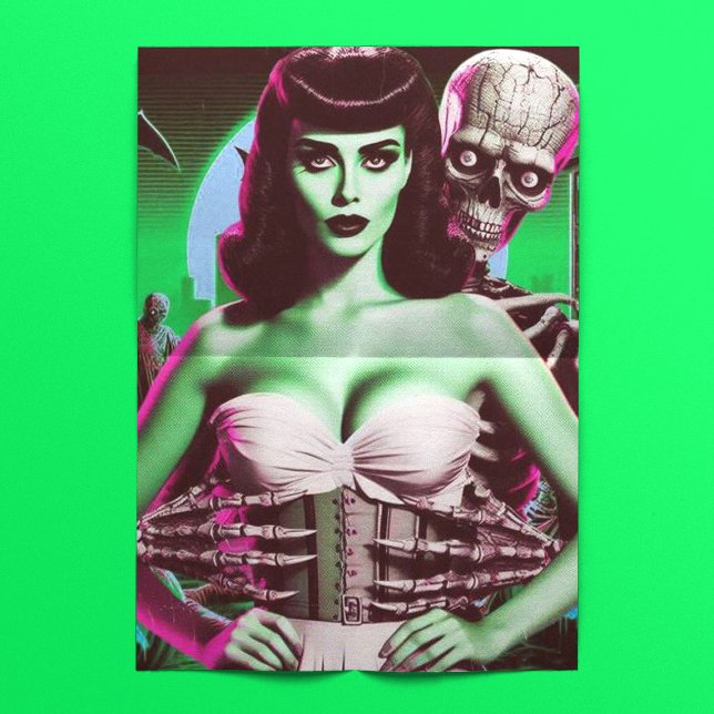 Papel De Seda Menina Horror VHS dos anos 80 (Criador carregado)