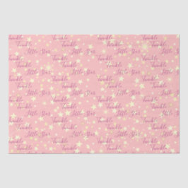 Papel De Seda Menina Rosa Bonito e Bonita Brilha Estrelinha