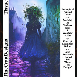 Papel De Seda Menina Vitoriana de Vestido Verde DG7R Decoupage