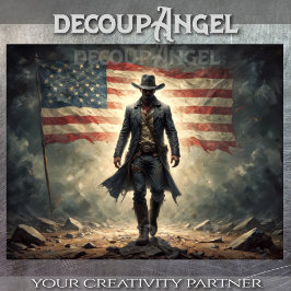 Papel De Seda Menino Americano Patriótico - Disco -