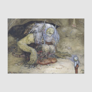 Papel De Seda “Menino com Troll” por John Bauer