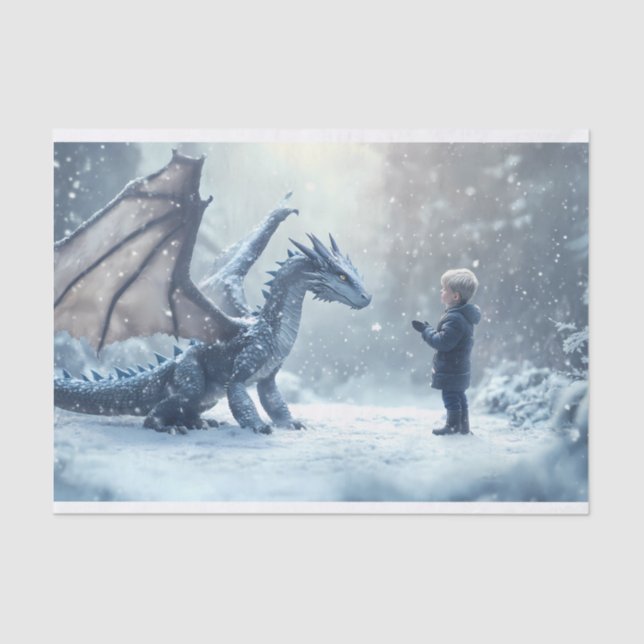 Papel De Seda Menino conhece Dragão (Frente )