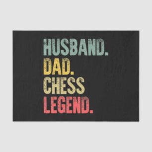 Papel De Seda Mens Engraçado Presente Marido Pai Legenda de Xadr