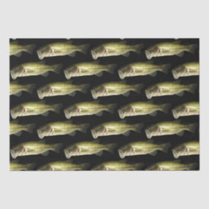 Papel De Seda Mens-Padrão Masculinos De Peixes Bass