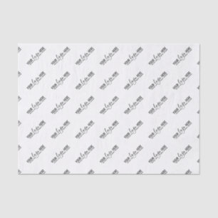 Papel De Seda Mensagem da empresa de logotipo com marca personal