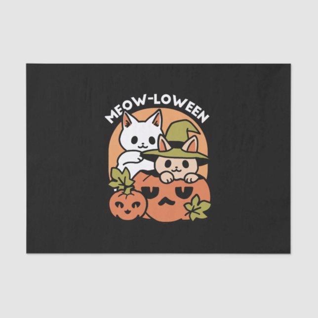 Papel De Seda Meow-Loew - Festivo Halloween Design (Frente )