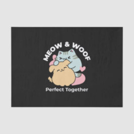 Papel De Seda Meow & Woof Perfect Toga - Gato e Cachorro Bonitos