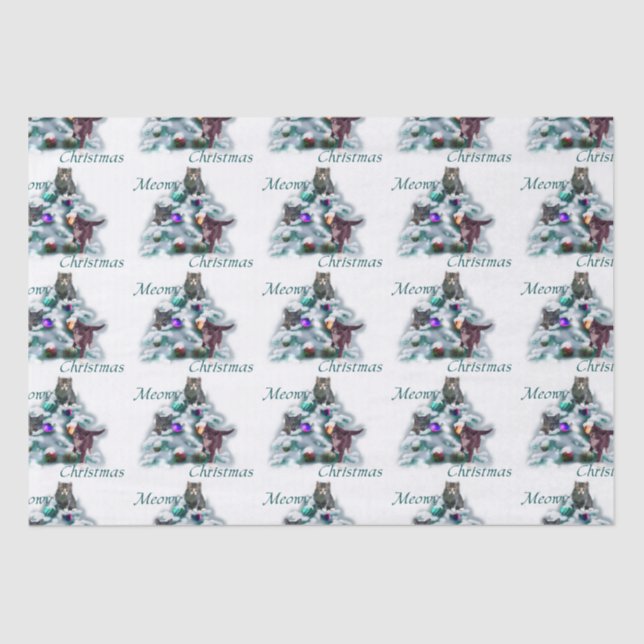 Papel De Seda Meowy Christmas (Frente )