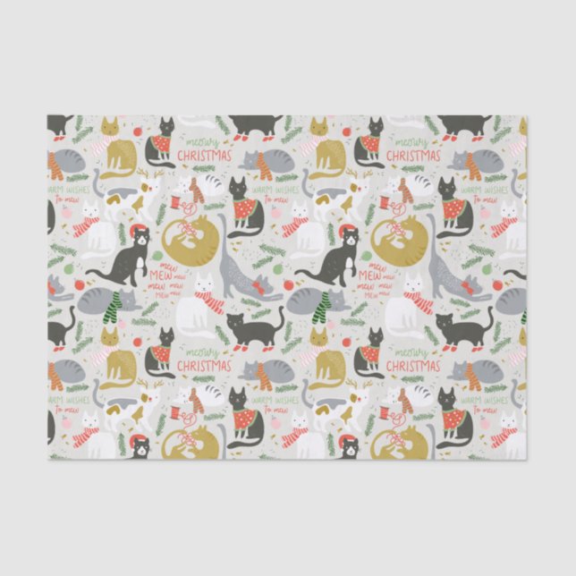 Papel De Seda Meowy Christmas (Frente )