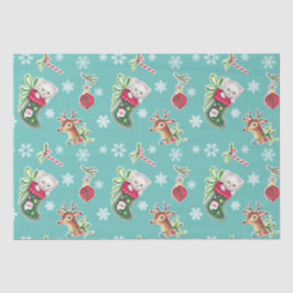 Papel De Seda Meowy Christmas Happy Reindeer