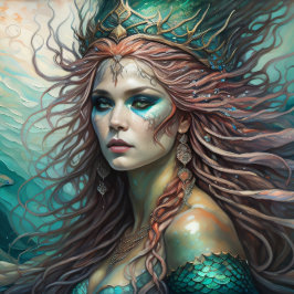 Papel De Seda Mermaid Red Hair Queen v1