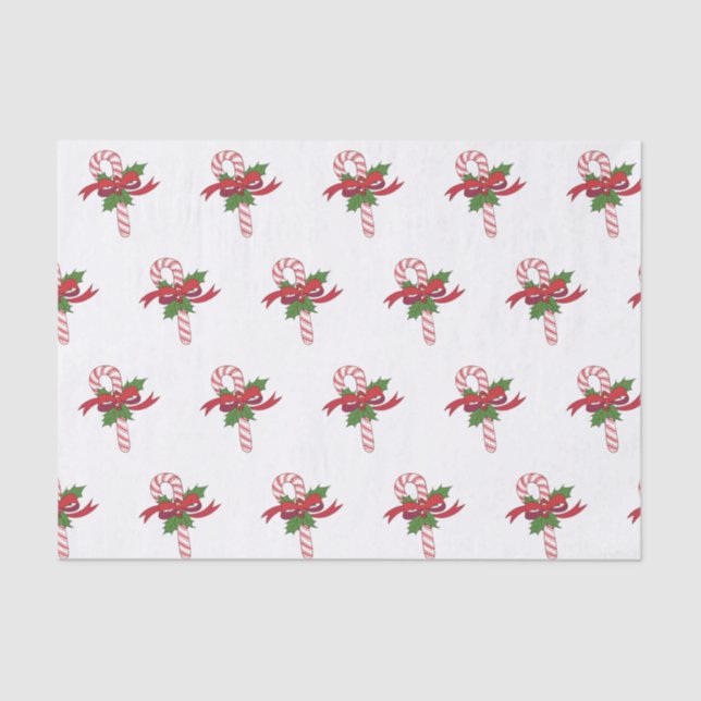 Papel De Seda Merry Christmas Candy Cane (Frente )