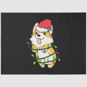 Papel De Seda Merry Xmas Corgi, árvore de Natal