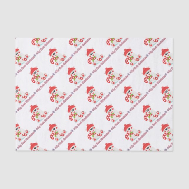 Papel De Seda Meu Primeiro Bebê De Natal (Frente )