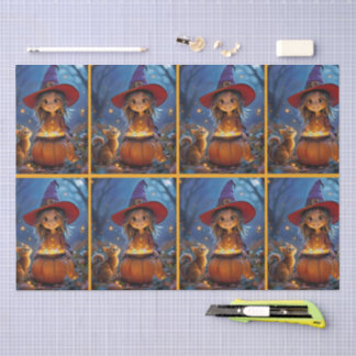 Papel De Seda Mexendo um Pouco de Magia! Bruxa fofa,