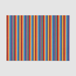 Papel De Seda Mexicano vermelho Dourado azul Sarape