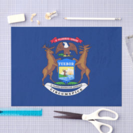 Papel De Seda Michigan tissue paper, Michigan Flag tissue paper