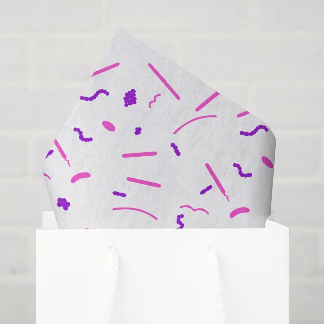 Papel De Seda Microbiologia Gram Stain (Sacola de presentes)