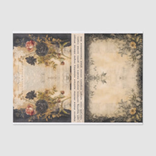 Papel De Seda Mídia mista artista Lixo Diário Escuro