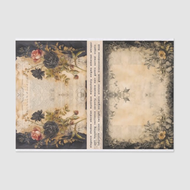 Papel De Seda Mídia mista artista Lixo Diário Escuro (Frente )