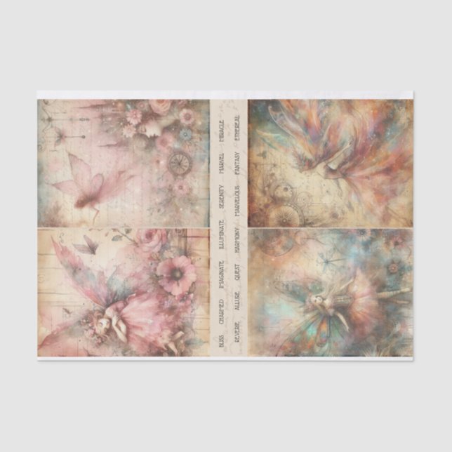 Papel De Seda Mídia Mista Artista Mágico Diário de Lixo (Frente )