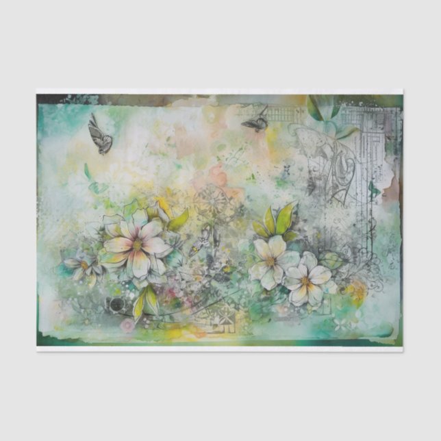 Papel De Seda Mídia mista de chique (Frente )