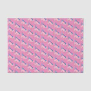 Papel De Seda Mídia Mítica do Cavalo Púrpura do Corno Púrpura do