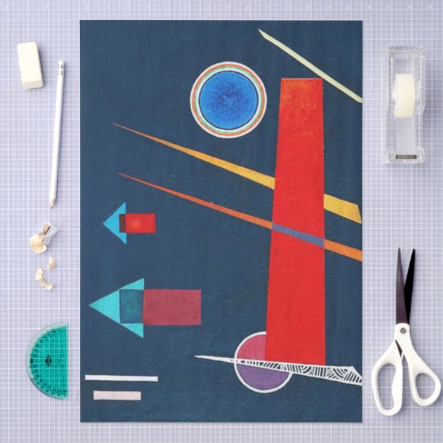 Papel De Seda Mighty Red -  Kandinsky Arte Moderna Decoupage  (Arte )